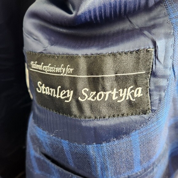 Holland & Sherry Saville Row Men's Double Button Check Plaid Tailor Made Blazer - Picture 7 of 10